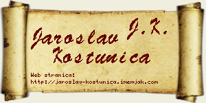 Jaroslav Koštunica vizit kartica